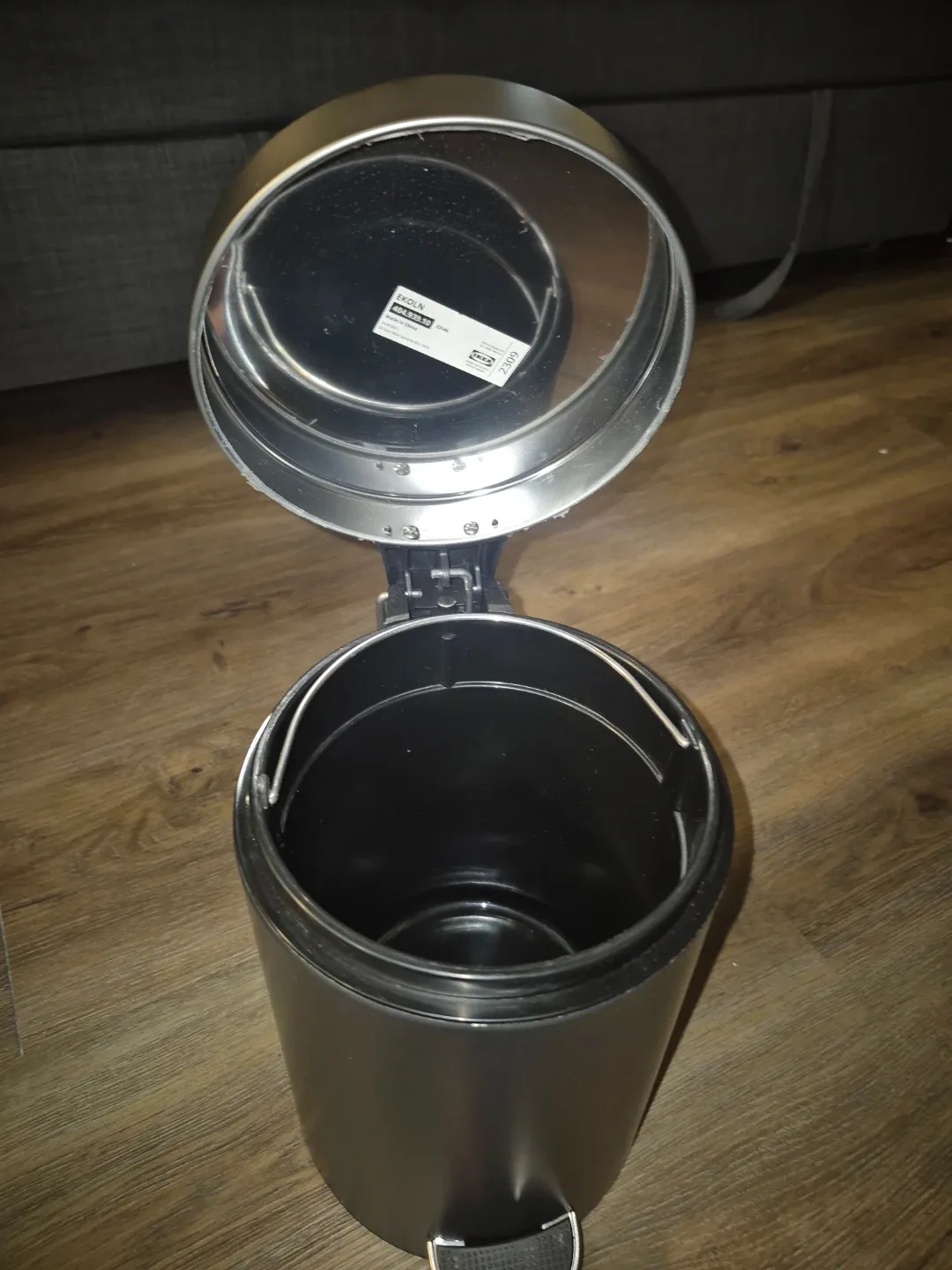 IKEA Ekoln Dark Gray Trash Can - 3L image indicator(3)