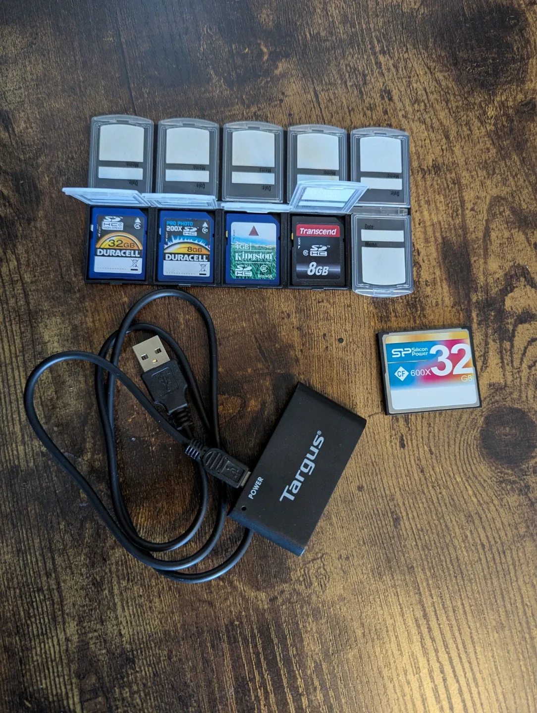 Duracell & Transcend SD Cards, Targus Power