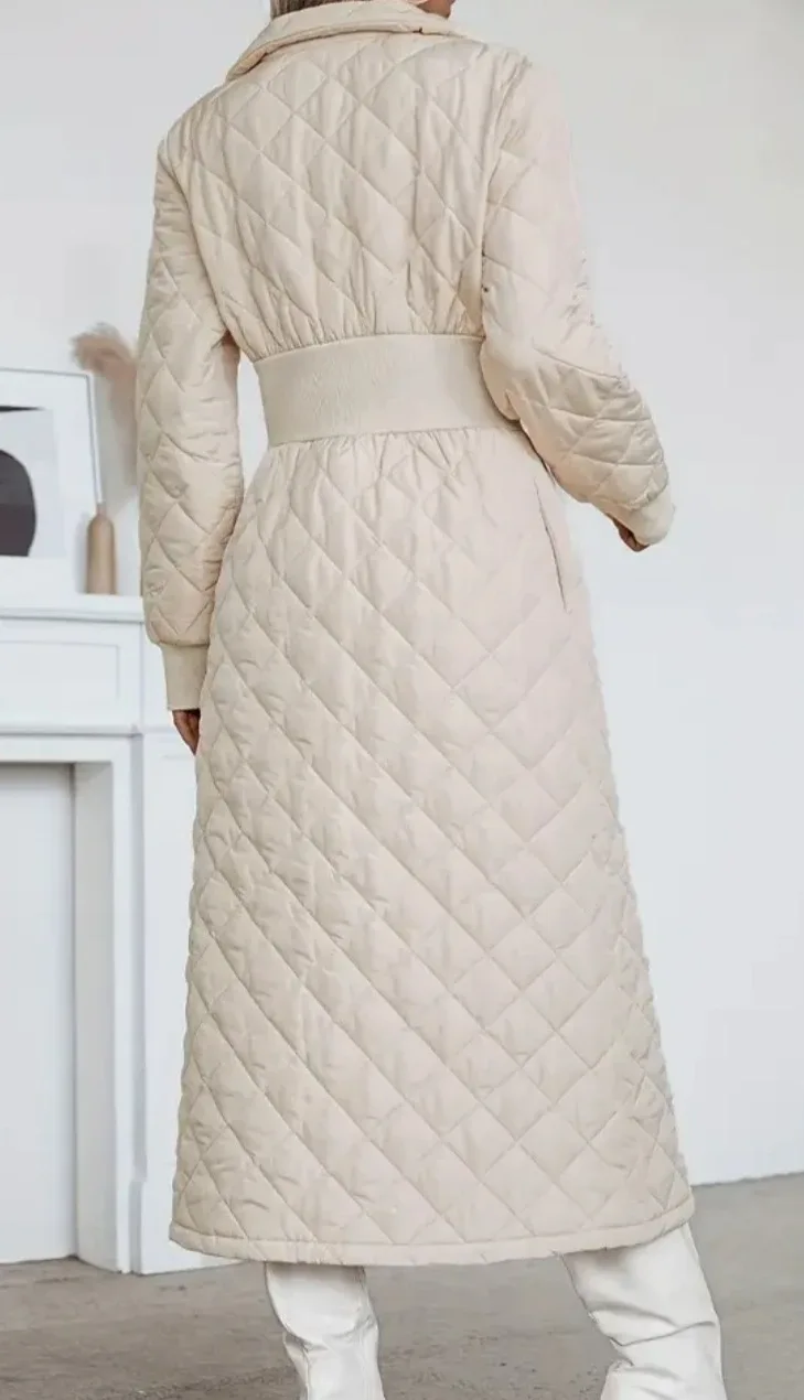 Quilted Longline Puffer Coat - Size M image indicator(2)