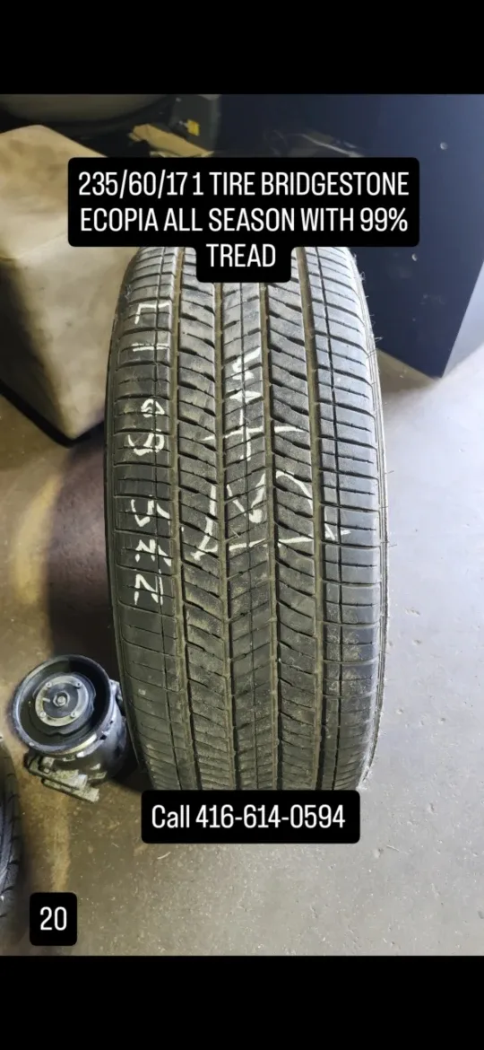 Bridgestone Ecopia 235/60/17 Tire - 99% Tread