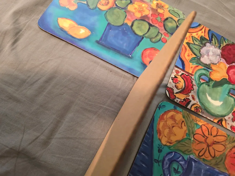 Vintage set of 4 gorgeous  Placemats by Linda Raffel image indicator(6)