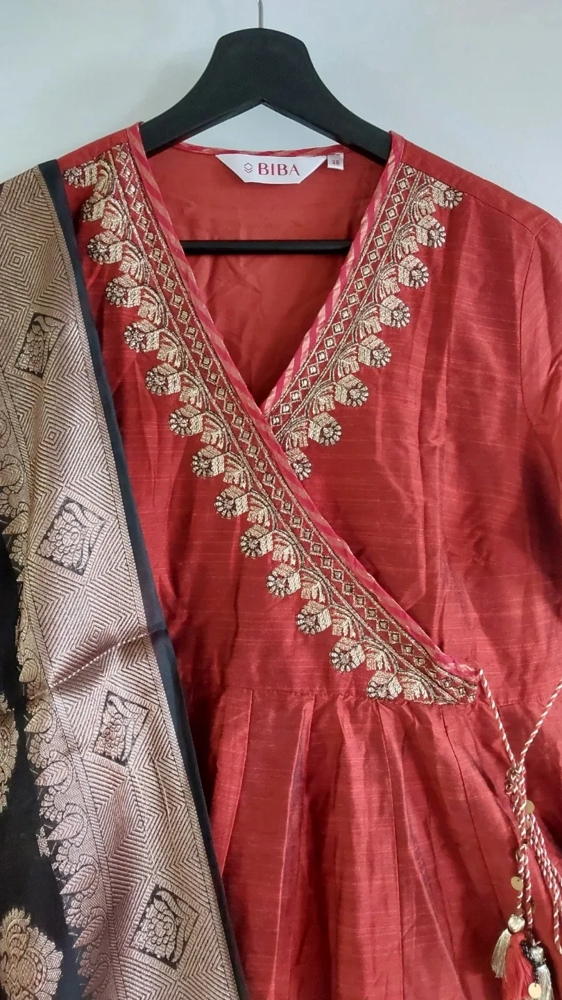 🥕 BRAND NEW BIBA brand anarkali Dress/salwar, party & Dupatta image indicator(7)