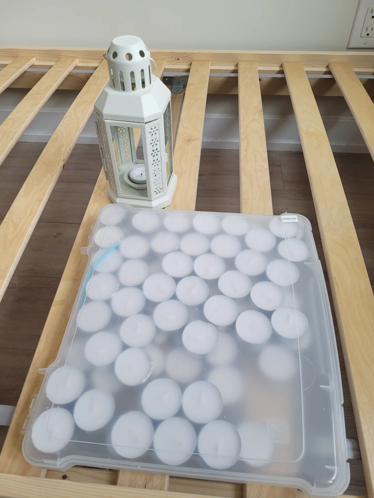 White Candle Lantern & Tea Lights