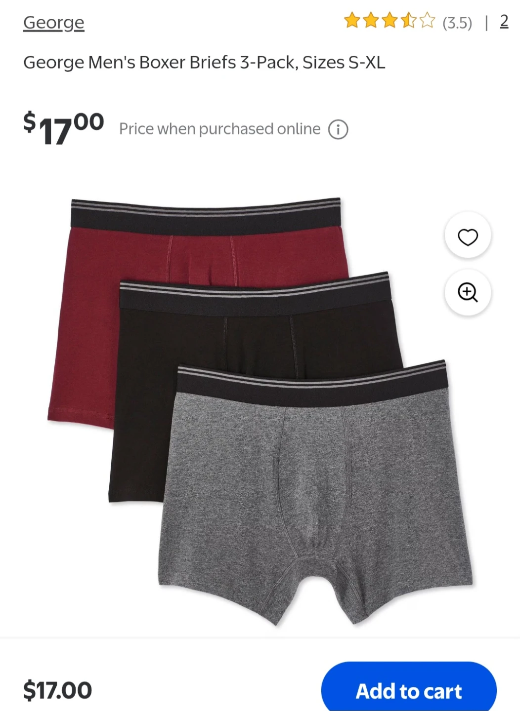 Men's MEDIUM 3pk boxer briefs - photo 2