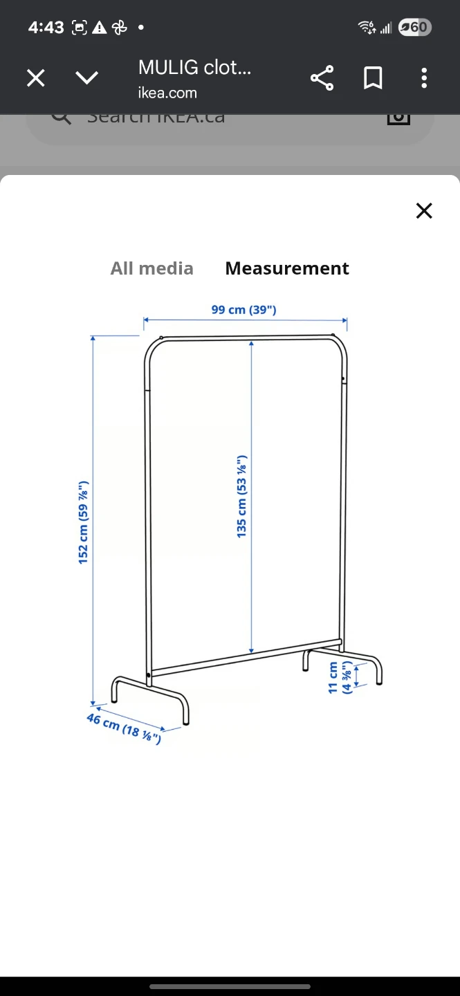 Ikea Mulig Clothes Rack - White - photo 2