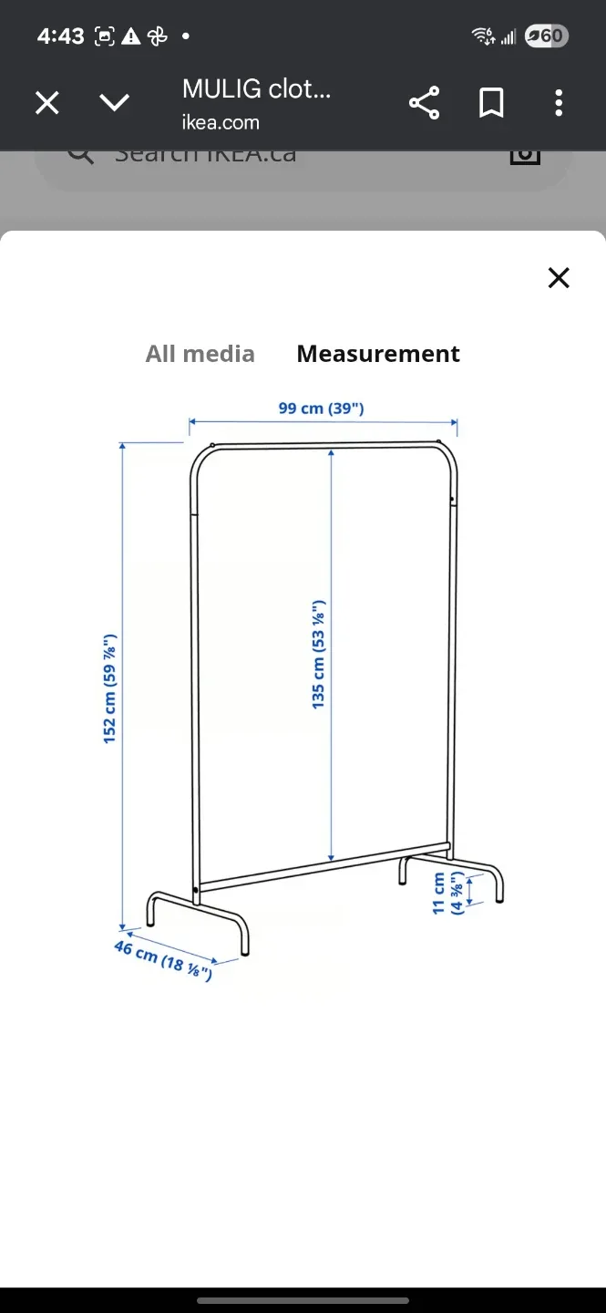 Ikea Mulig Clothes Rack - White image indicator(2)