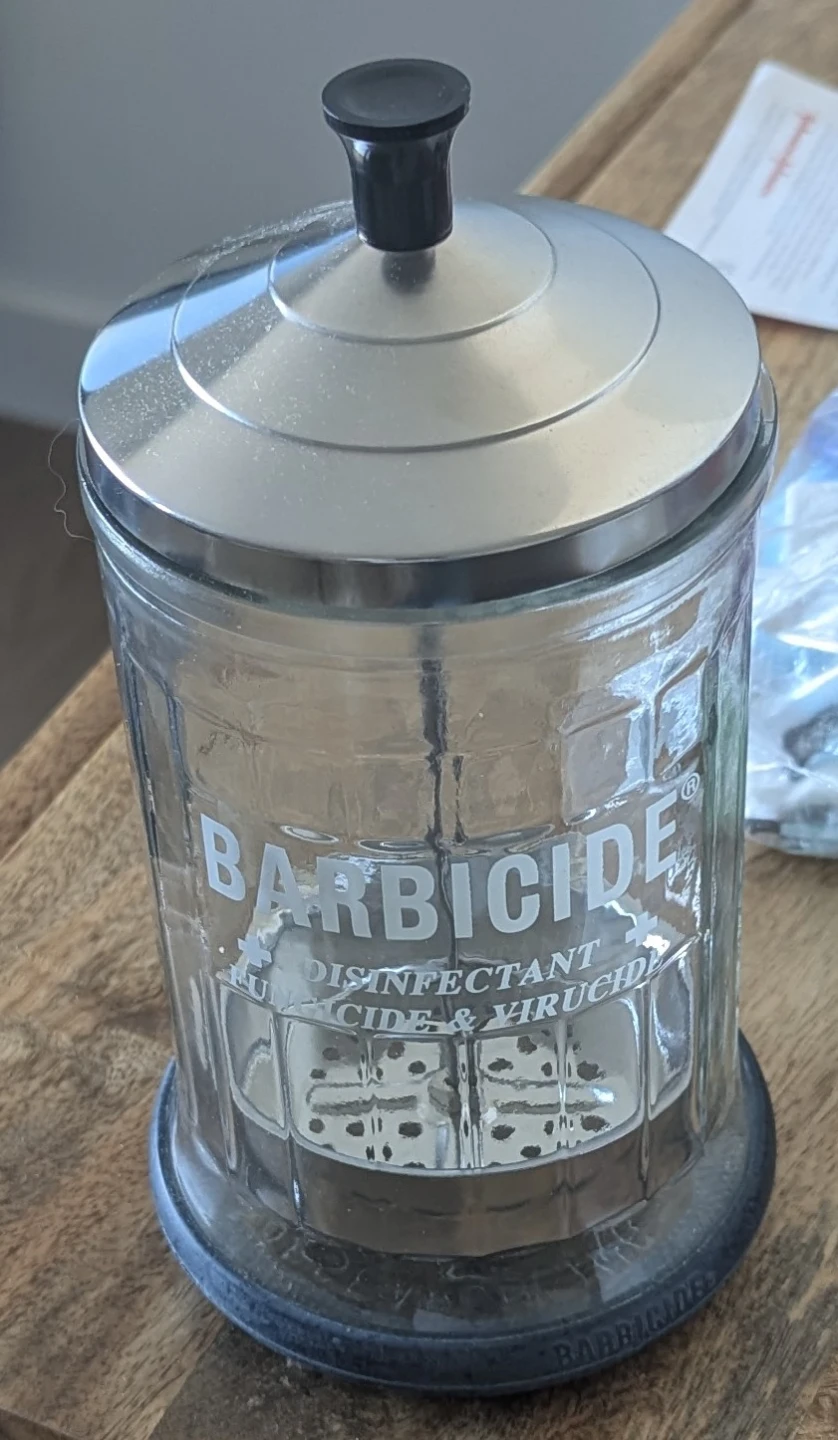 Barbicide disinfectant fungicide and virucide jar