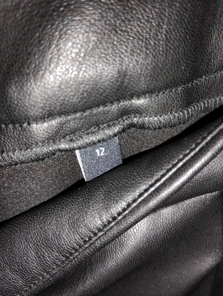 Signature Reitmans Black Faux Leather Pants - Size 12 image indicator(2)