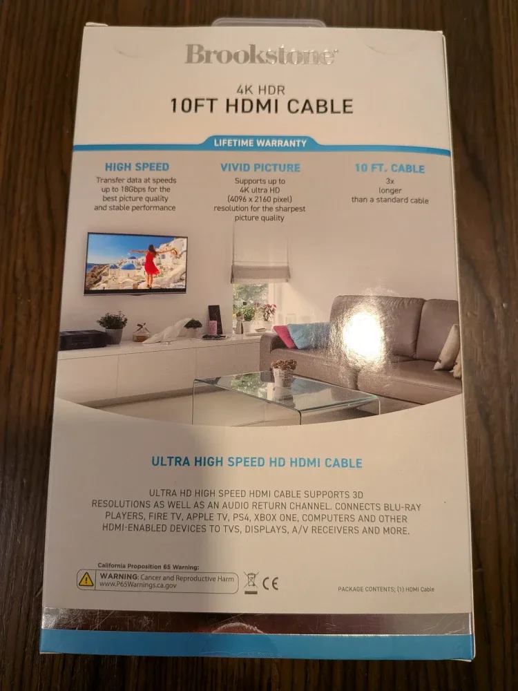 Brookstone 10FT HDMI Cable - New in Box image indicator(2)