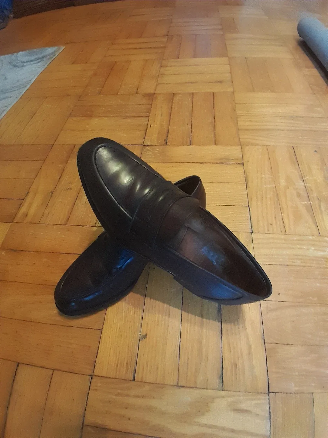 Brown Leather Loafers Custom Grade London Size 8