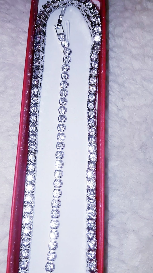Tennis Chain And Matching Bracelet
