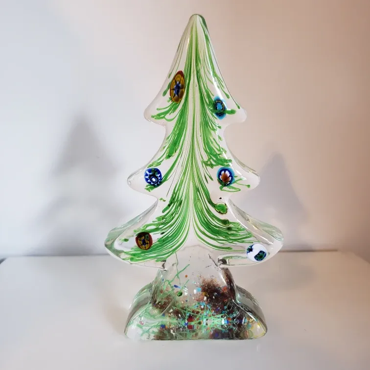 Murano Art Glass Christmas Tree Figurine