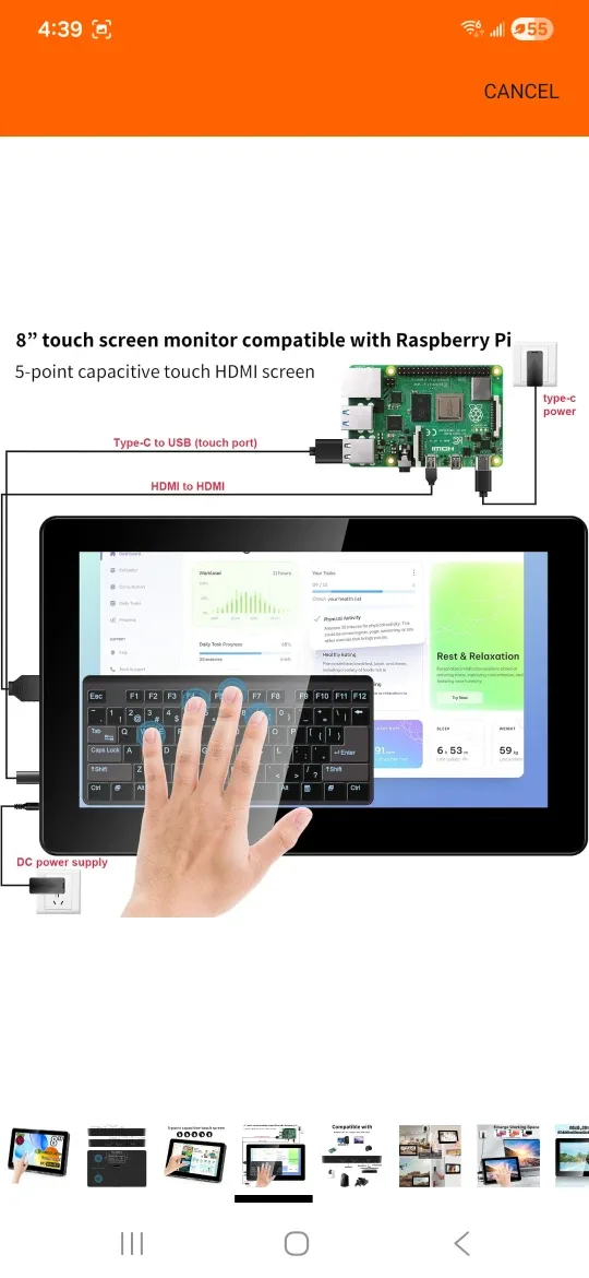 8 Inch Portable Monitor Touchscreen HD image indicator(4)