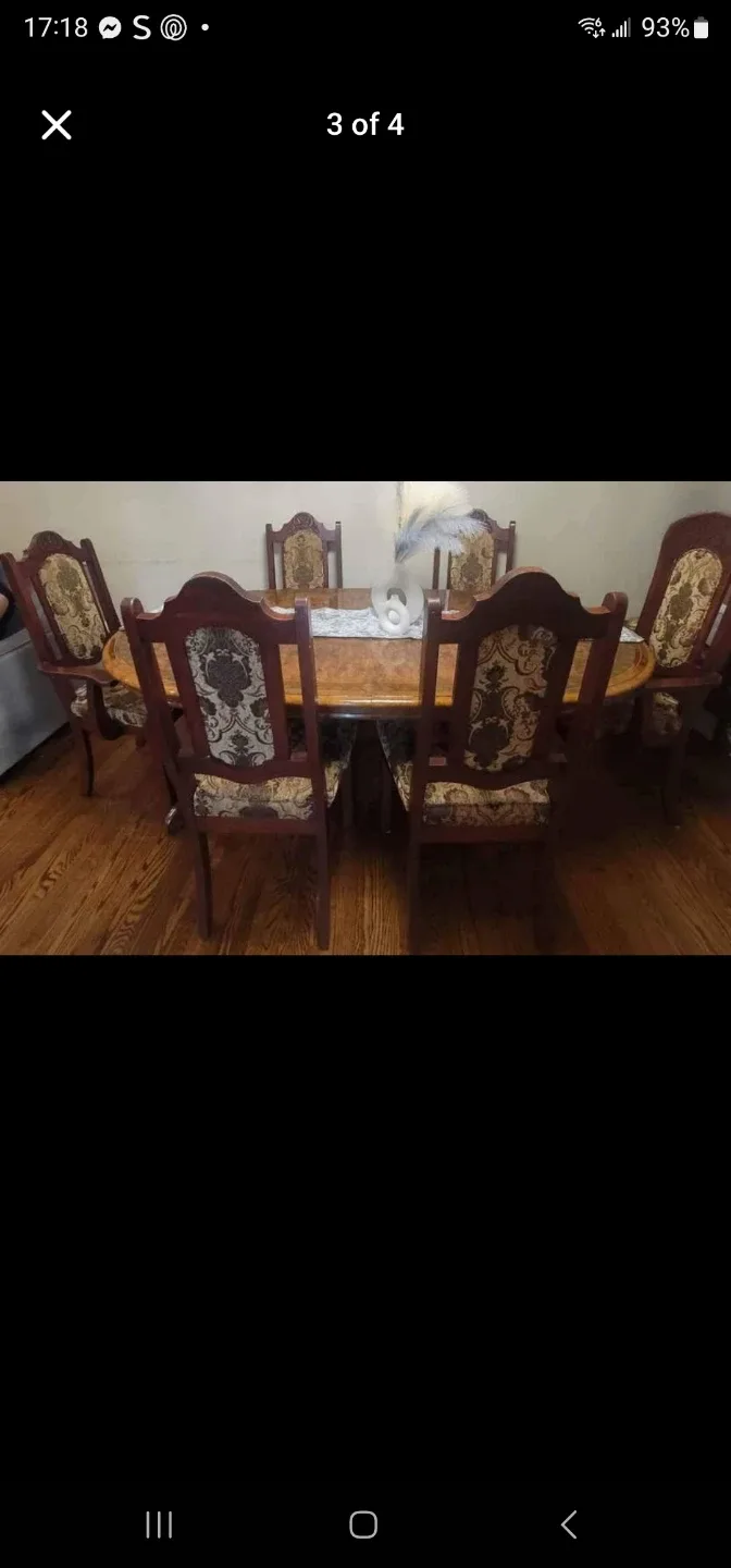 Dining Table with 6 Chairs - Wood 🥕 image indicator(2)