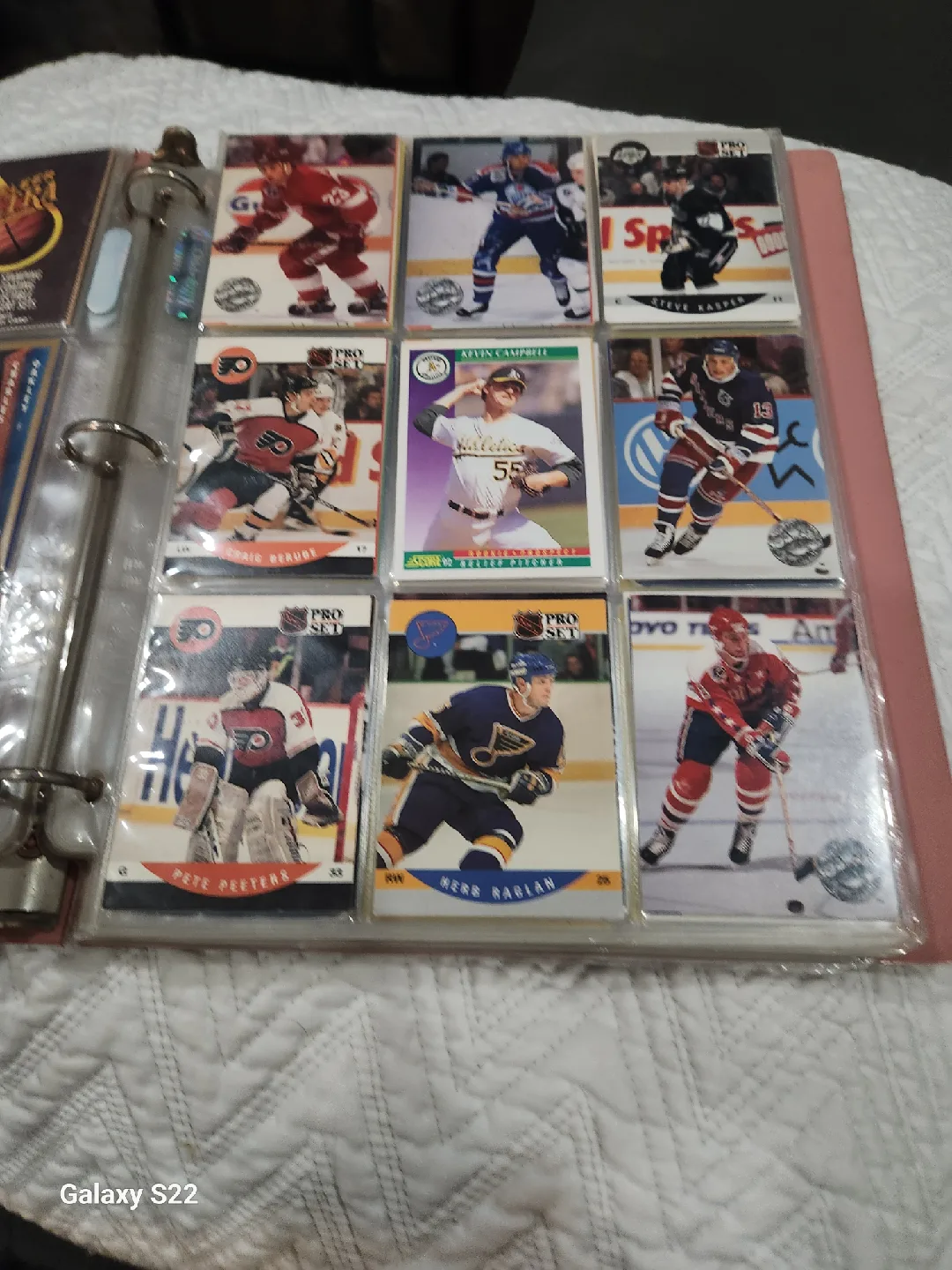 basketball and hockey  and baseball  cards  from 90s image indicator(2)