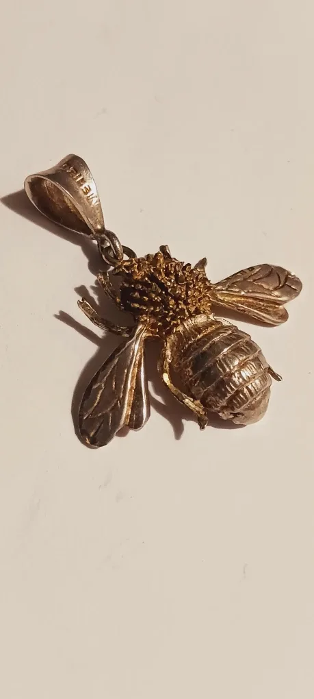 Sterling Silver 925 Vintage Bee Pendant
