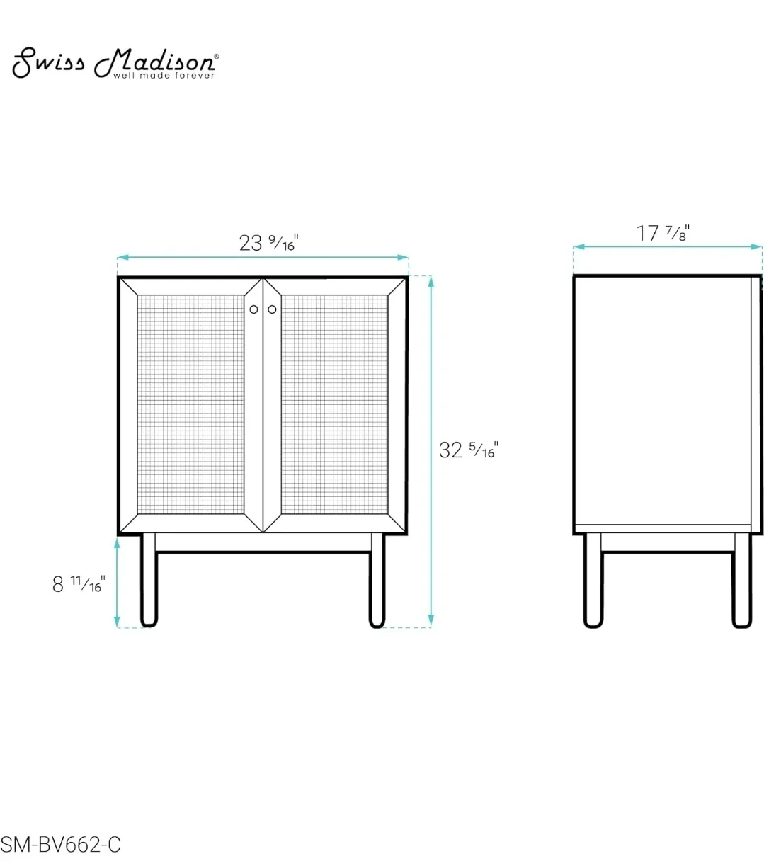 Swiss Madison 24" Oak Bathroom Vanity Cabinet Only image indicator(3)