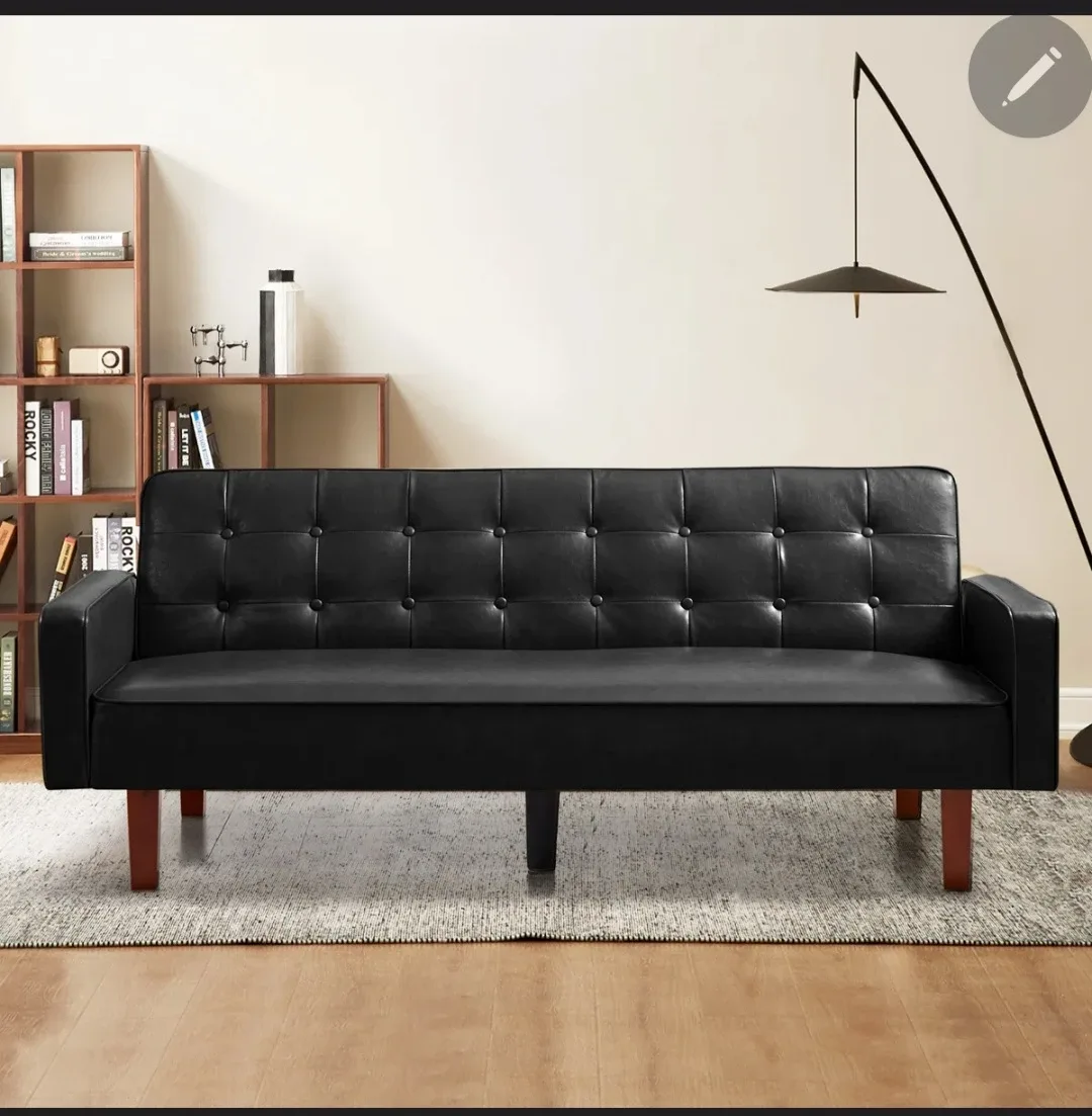 Black Futon Sofa Bed - Like New!