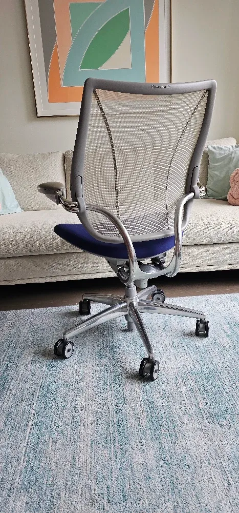 Humanscale Liberty Chair - Blue Seat, Gray grame, Aluminum base image indicator(5)