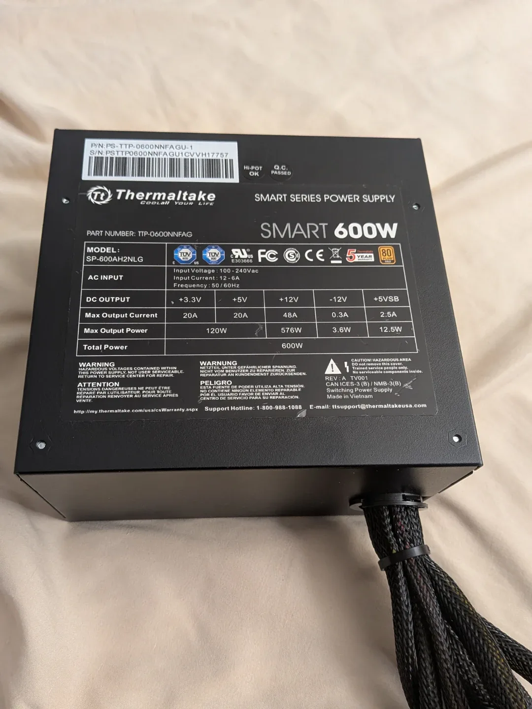 Thermaltake Smart 600W Power Supply image indicator(3)