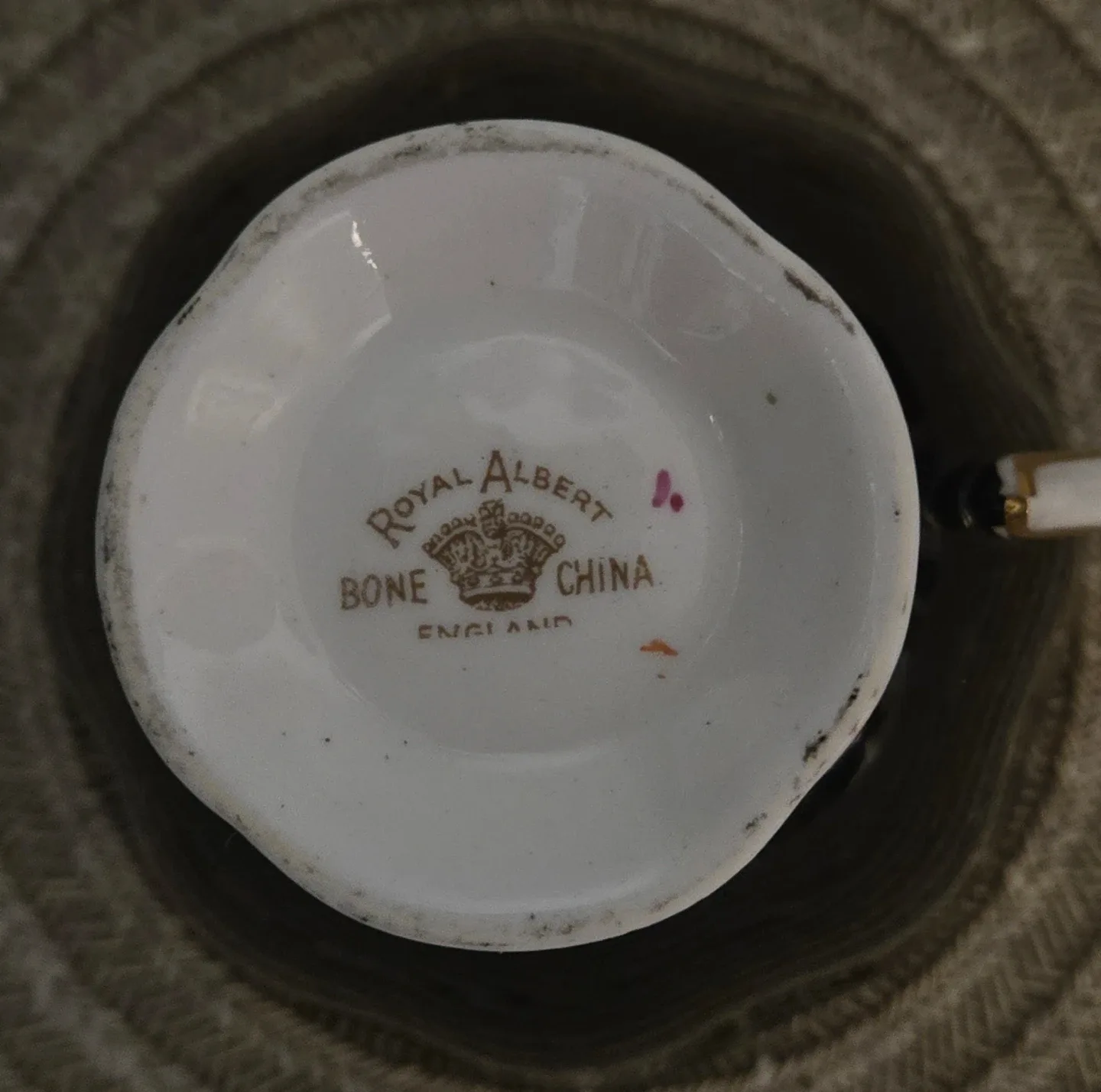 Royal Albert Old English Black Rose Teacup & Saucer image indicator(6)