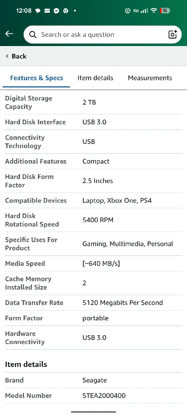 Seagate Expansion Portable 2TB External Hard Drive image indicator(6)