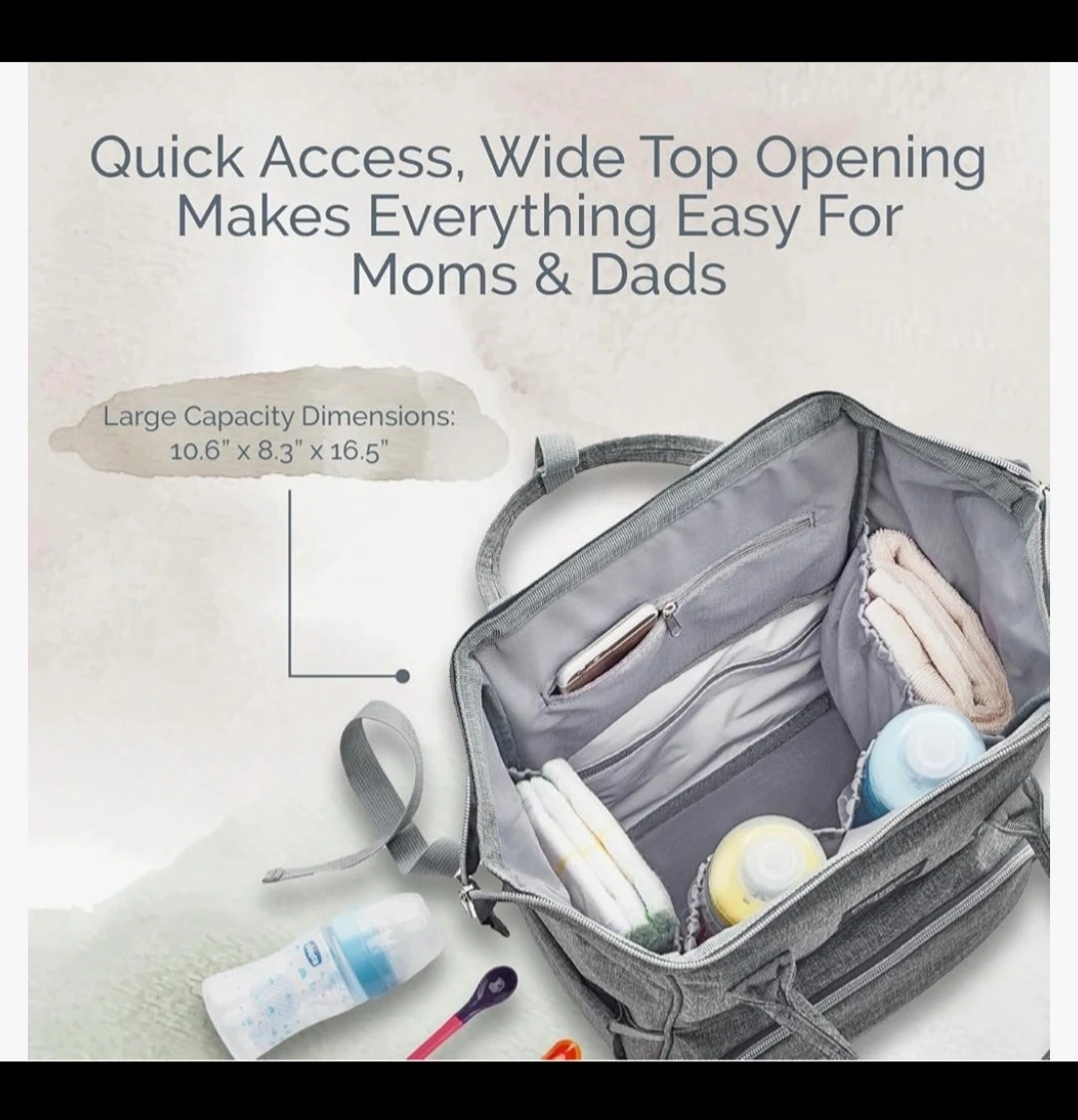 NEW Pink Color KiddyCare Diaper Bag Multi-Function Backpack - photo 3