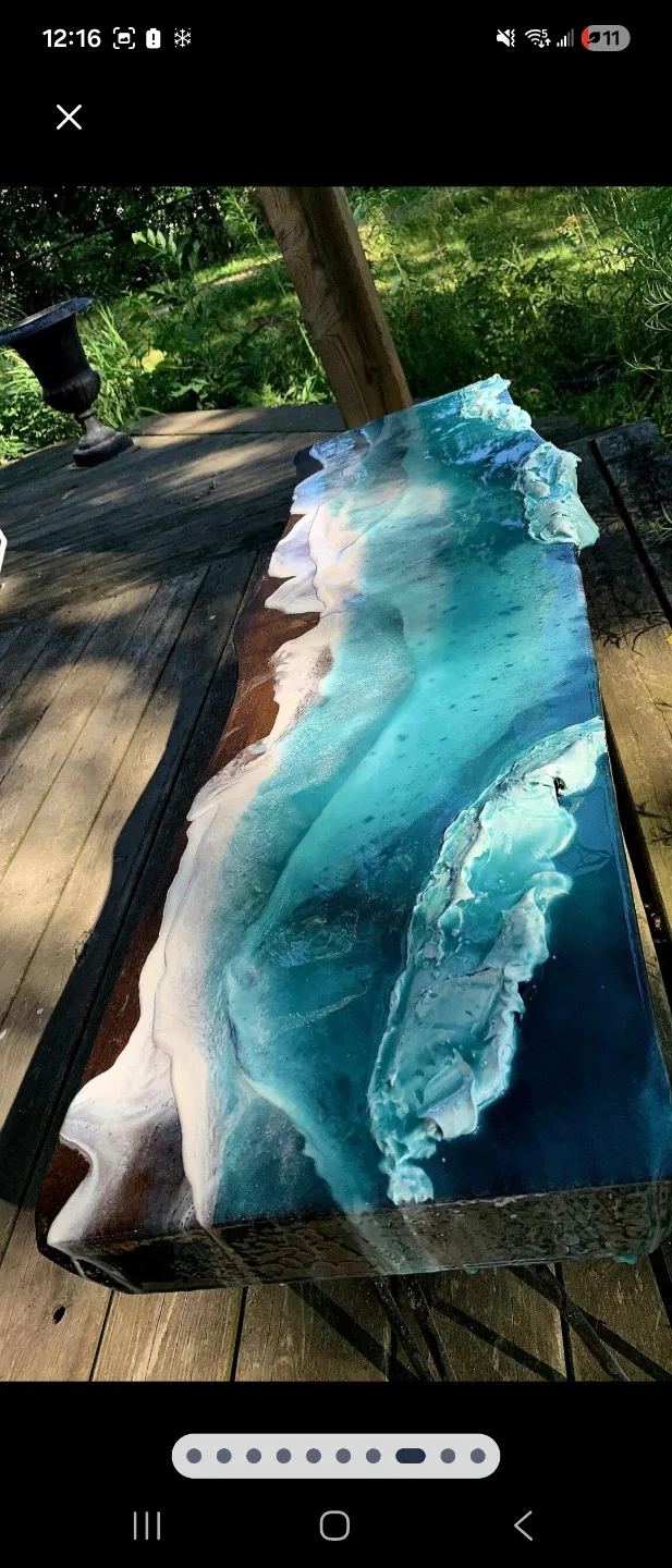 Resin River Table - Ocean Theme image indicator(3)