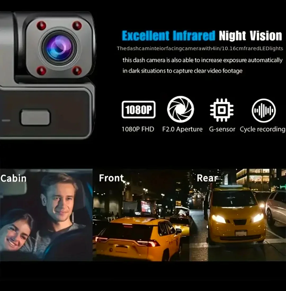 Dual Lens Dashcam w 64GB Kodak Utra Performance A1 Card image indicator(4)