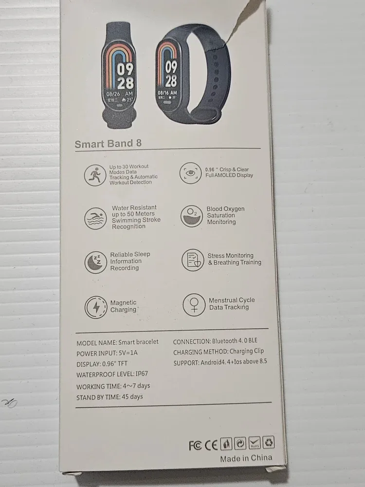 New M8 Smart Band 8 - Fitness Tracker