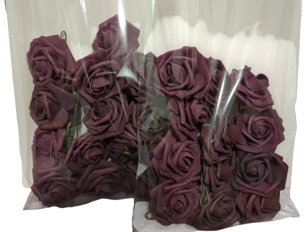 New Artificial Foam Roses - Burgundy, Black, Teal, Pink, Beige image indicator(5)