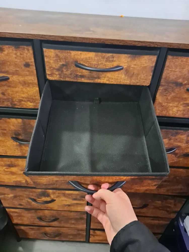 Wood Dresser with Fabric Drawers image indicator(4)