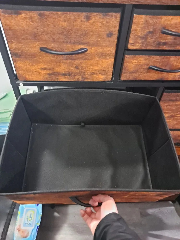 Wood Dresser with Fabric Drawers image indicator(5)