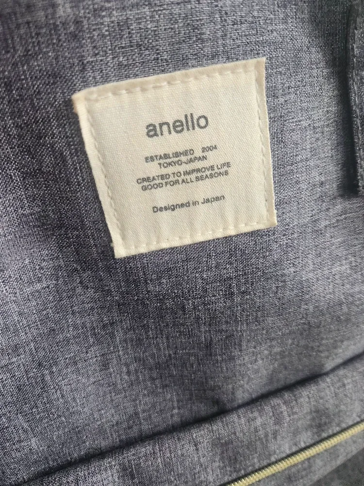 Large authentic Japanese brand Anello Backpack - Grey image indicator(3)