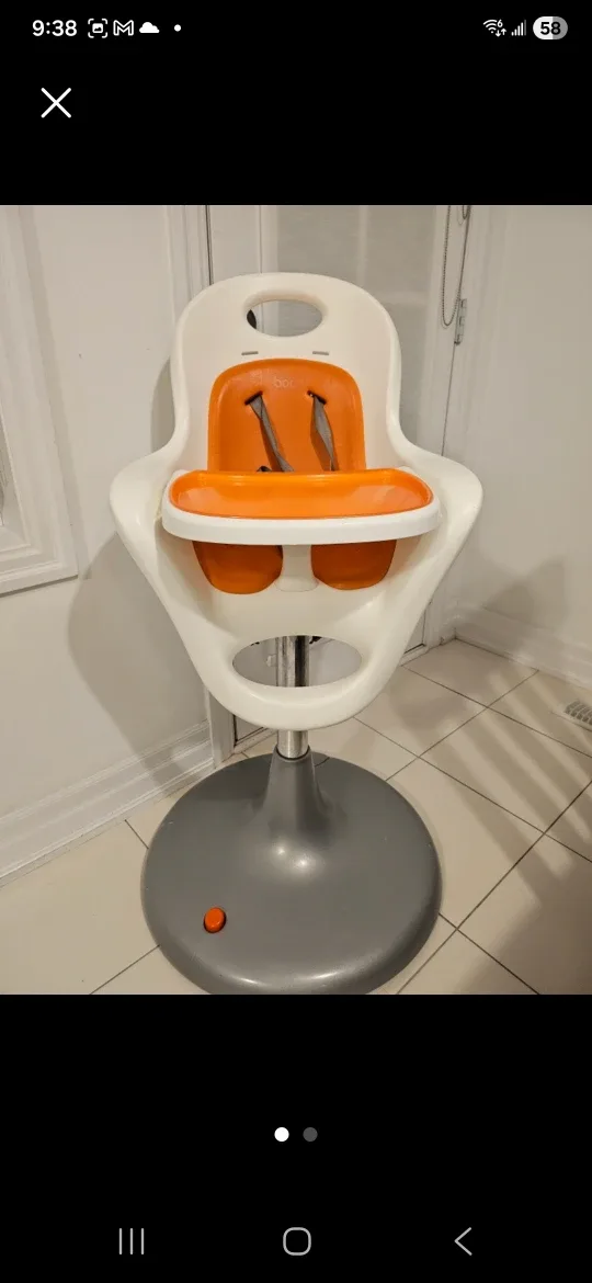 Boon Flair High Chair - Orange & White image indicator(2)