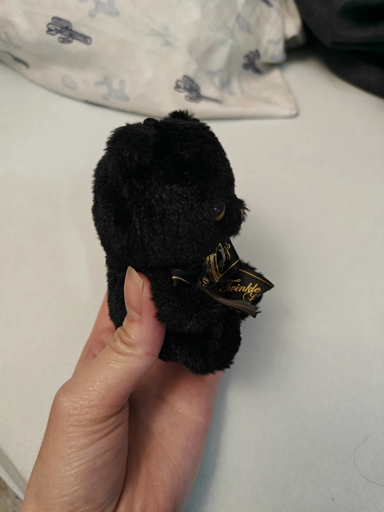 Twinkle Funny Black Bear Mini Plush - photo 5