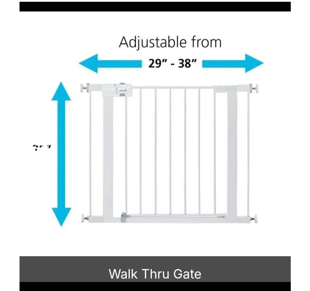 New Safety 1st Easy Install 28" Walk Thru Gate - Black image indicator(2)