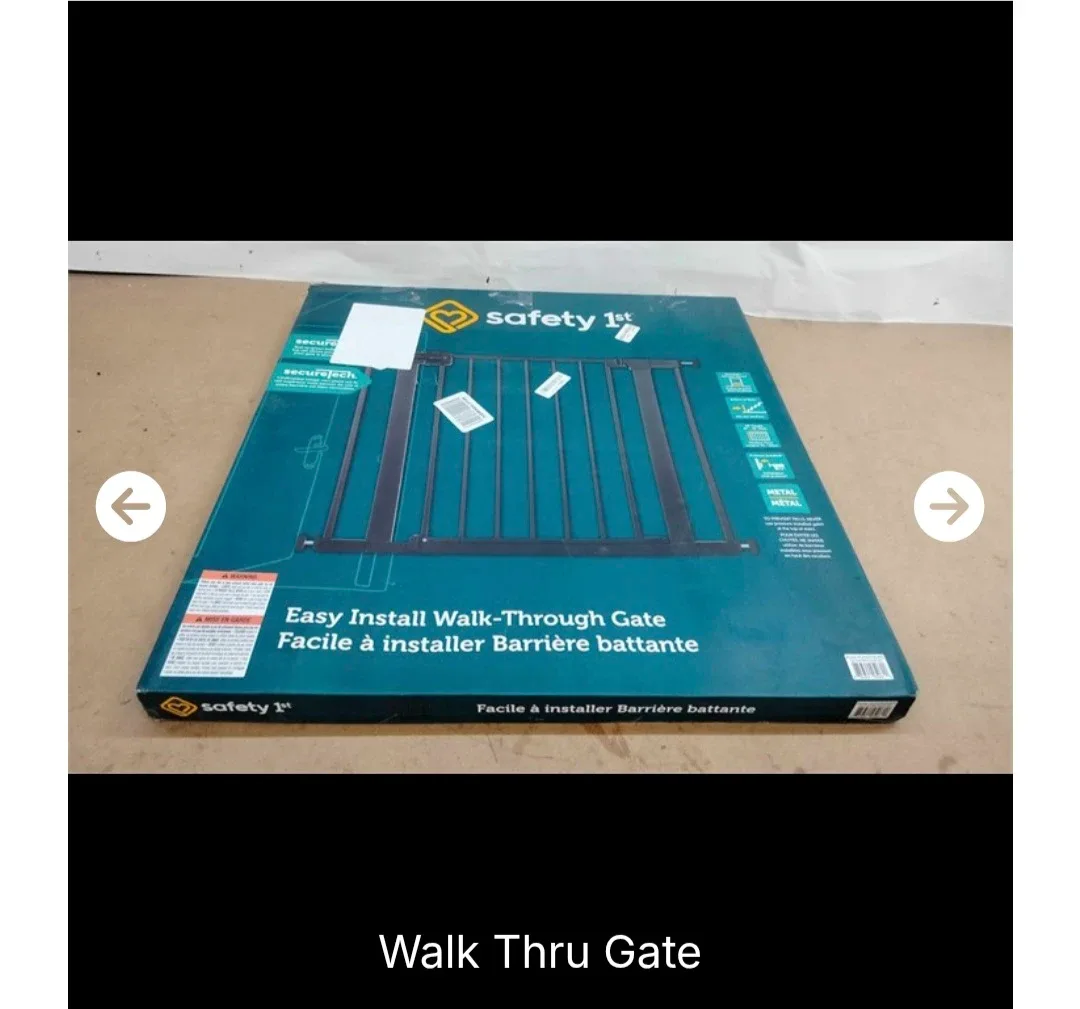 New Safety 1st Easy Install 28" Walk Thru Gate - Black image indicator(4)