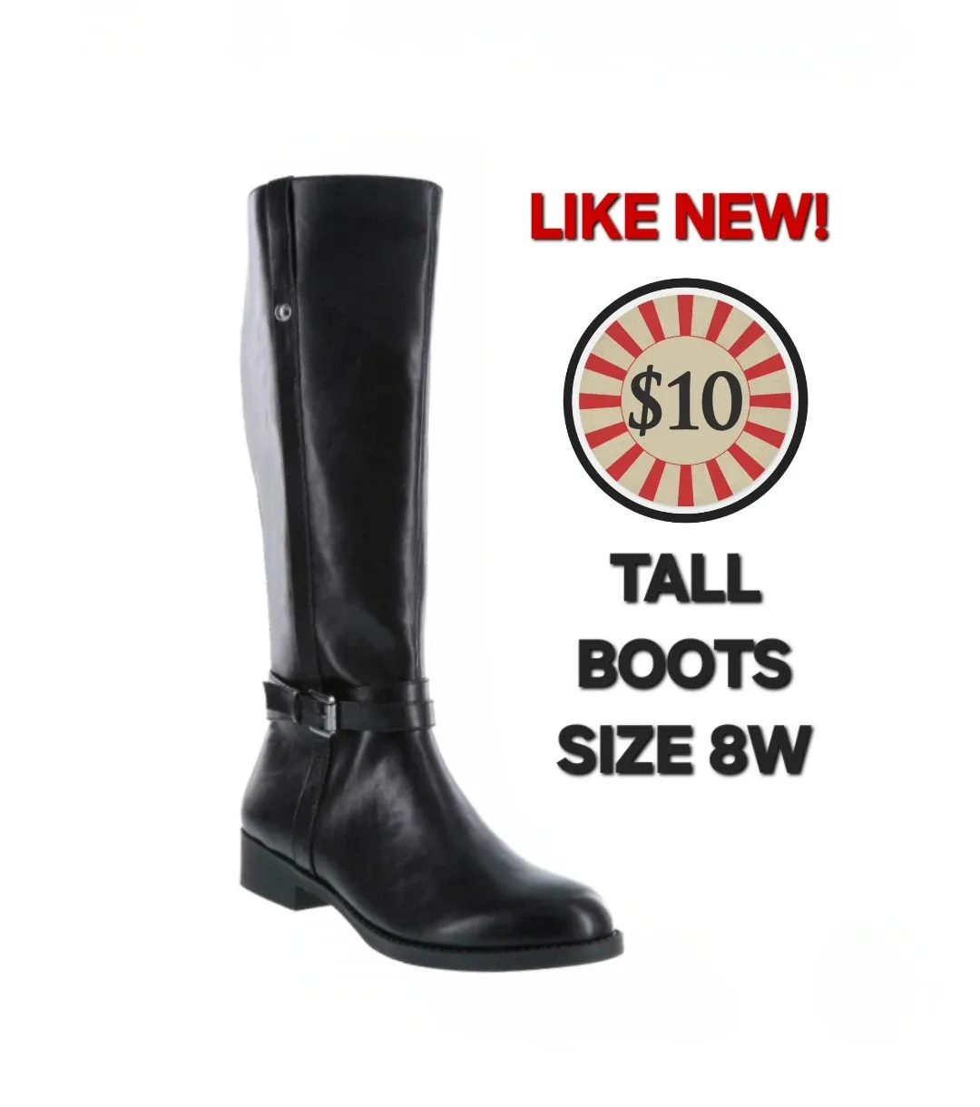 LIKE NEW! Wide Calf Tall Boots thumbnail
