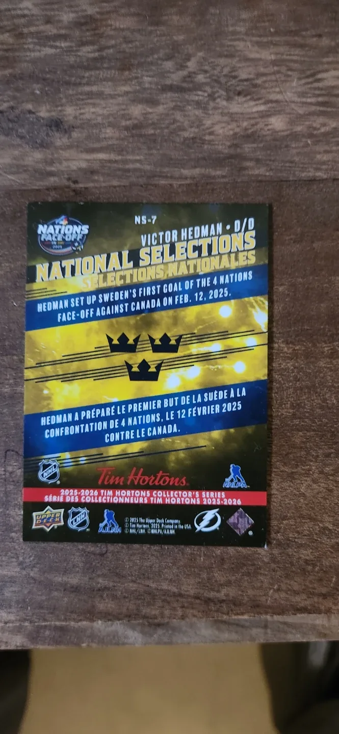 Victor Hedman Upper Deck Hockey Card image indicator(2)