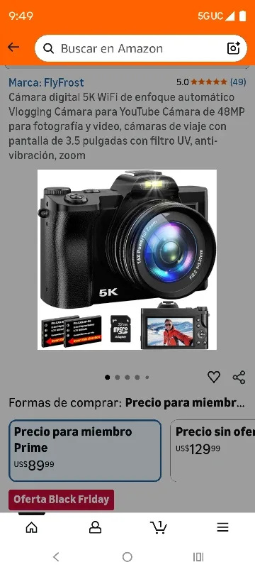 FlyFrost 5K WiFi Vlogging Camera image indicator(2)