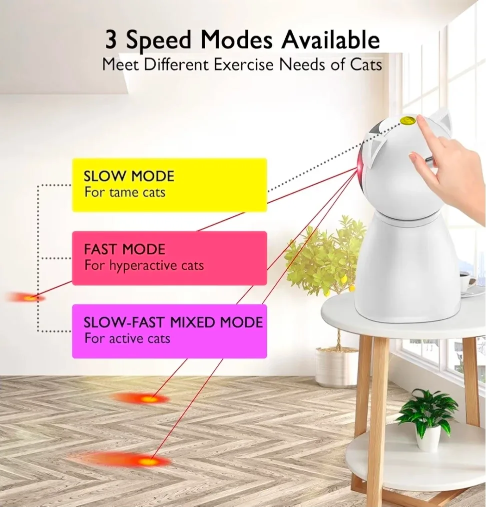 Rechargeable Motion Activated Cat Laser Automatic Interactive image indicator(4)