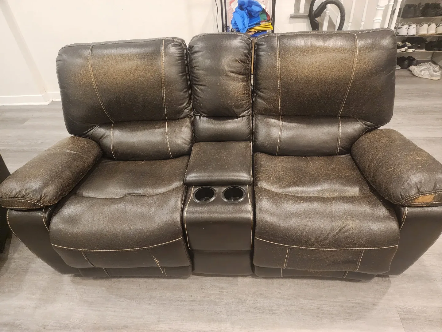 MOVE OUT SALE - Brown Recliner sofa image indicator(3)