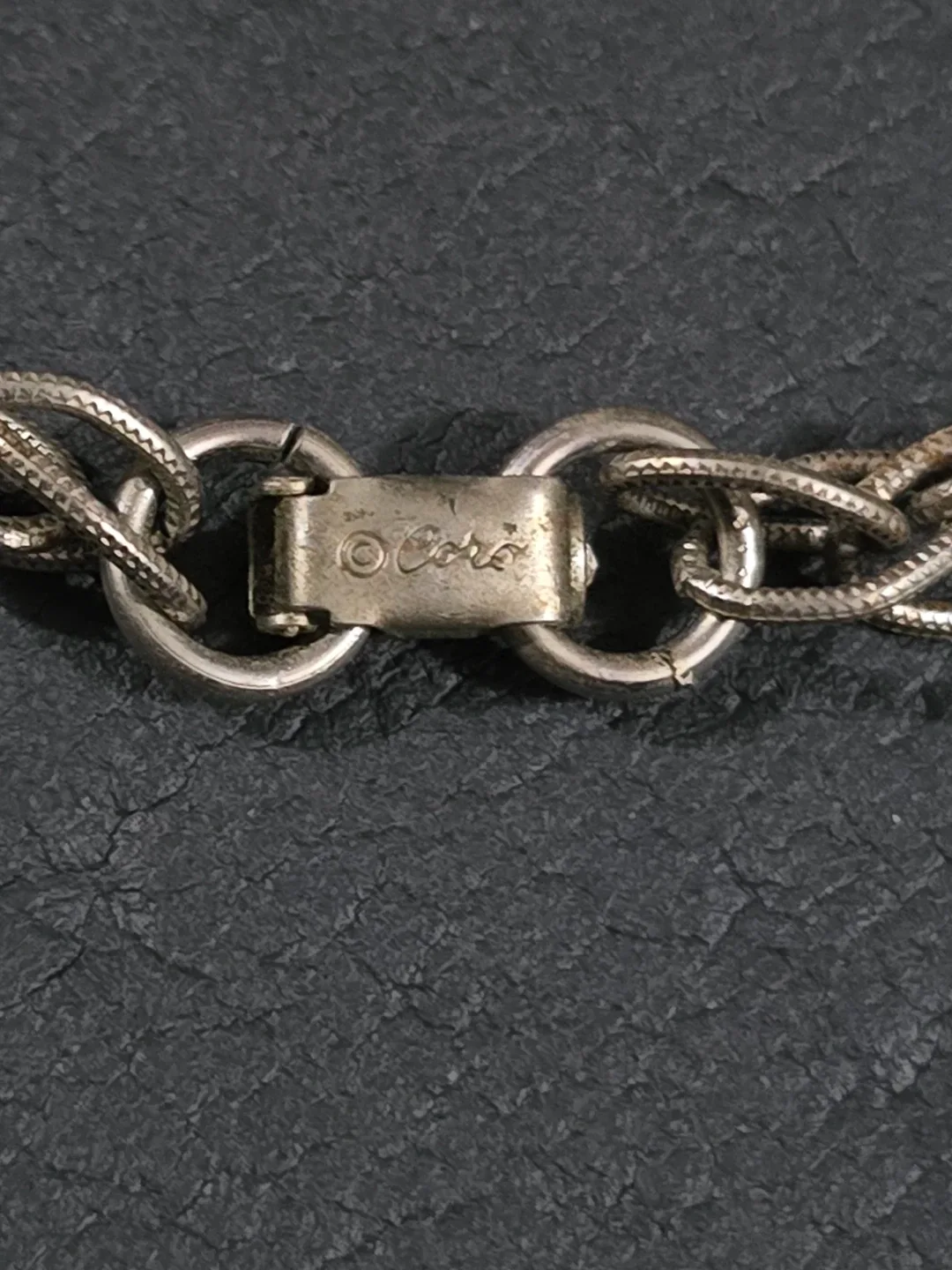 Vintage Coro Heraldic Coat of Arms Silver Tone Pendant Necklace image indicator(4)