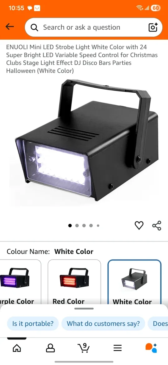 ENUOLI Mini LED Strobe Light - White Color