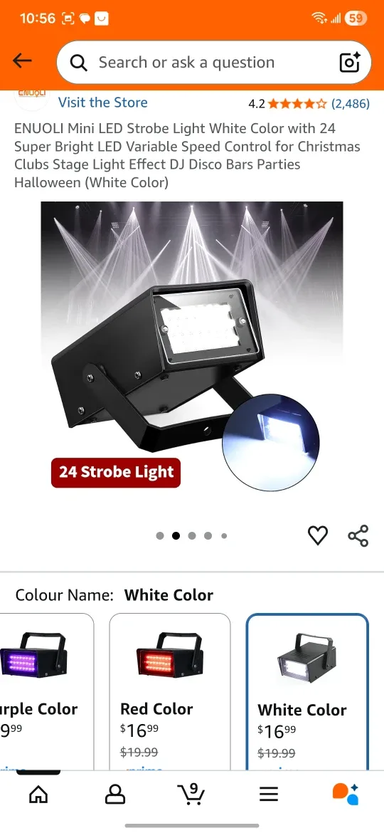 ENUOLI Mini LED Strobe Light - White Color image indicator(6)