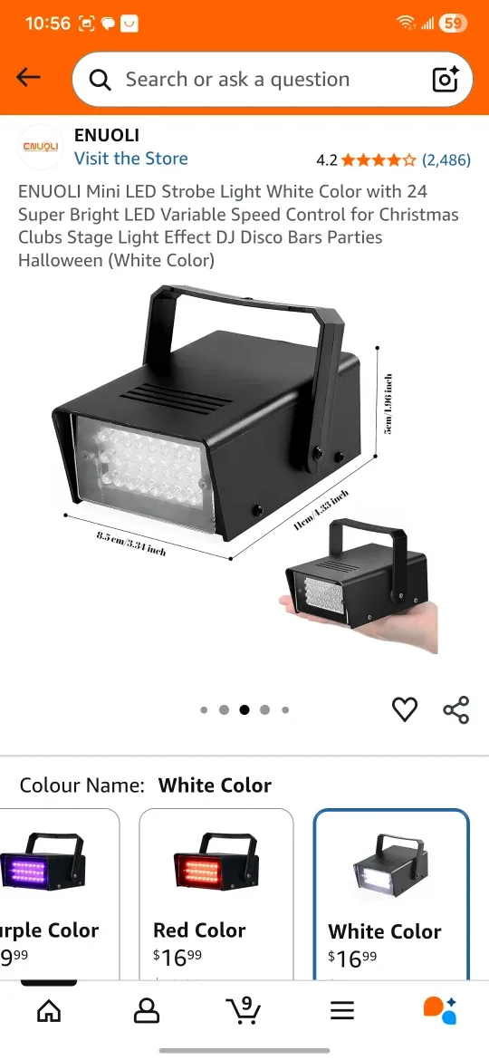 ENUOLI Mini LED Strobe Light - White Color image indicator(7)