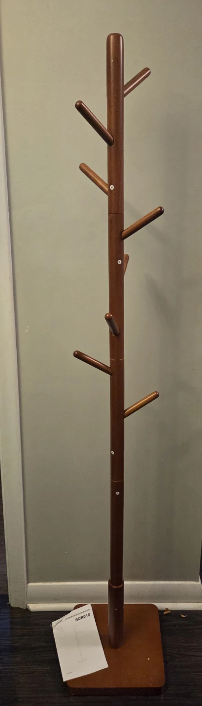 VASAGLE Solid Wood Coat Rack, Free Standing