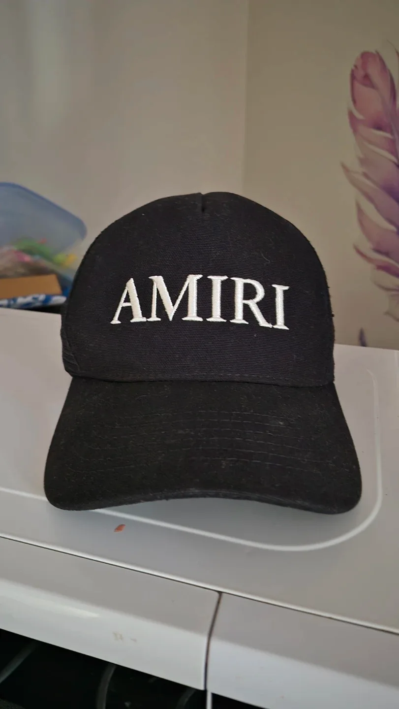 AMIRI Black Trucker Hat