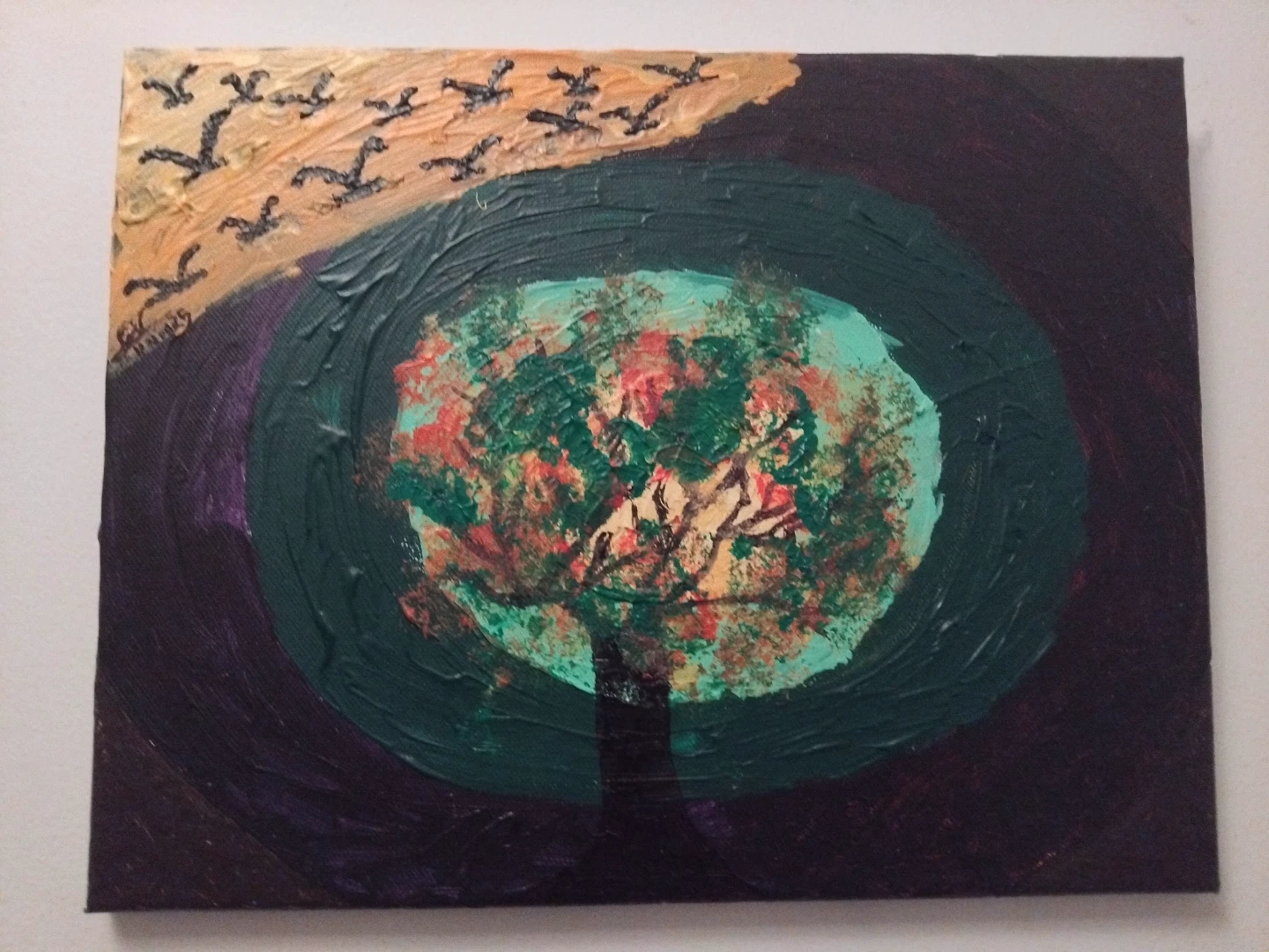 11×14  inch hand painted canvas .new - photo 2